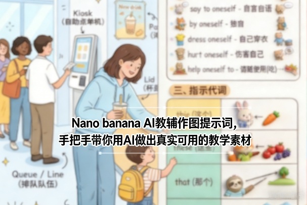 Nano banana AI教辅作图提示词，手把手带你用AI做出真实可用的教学素材-闲赋网