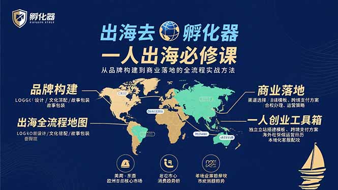 出海去 孵化器 一人出海必修课：从品牌构建到商业落地的全流程实战方法-闲赋网
