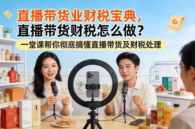 直播带货业财税宝典，直播带货财税怎么做？一堂课帮你彻底搞懂直播带货及财税处理-闲赋网
