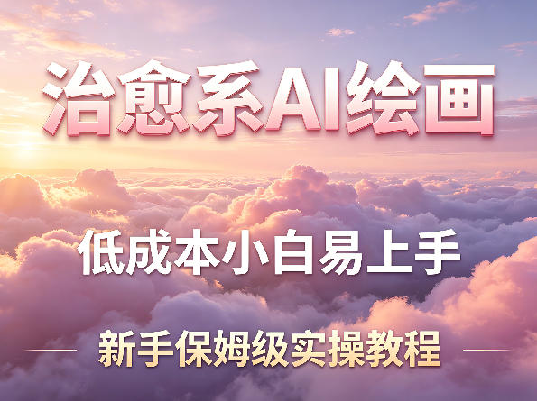 治愈系AI绘画提示词项目，低成本小白易上手，每天10分钟，新手保姆级实操教程-闲赋网