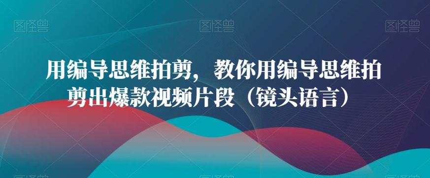 用编导思维拍剪，教你用编导思维拍剪出爆款视频片段(镜头语言)-闲赋网