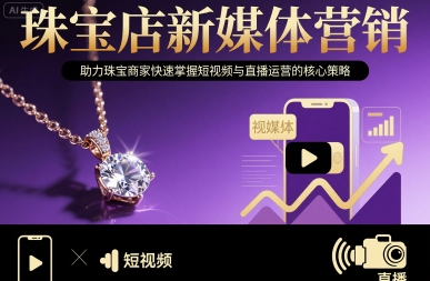 珠宝店新媒体营销，助力珠宝商家快速掌握短视频与直播运营的核心策略-闲赋网