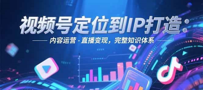 视频号定位到IP打造：账号搭建-内容运营-直播变现，完整知识体系-闲赋网