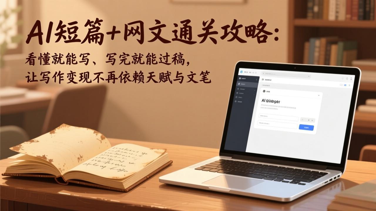 AI短篇+网文通关攻略：看懂就能写、写完就能过稿，让写作变现不再依赖天赋与文笔-闲赋网
