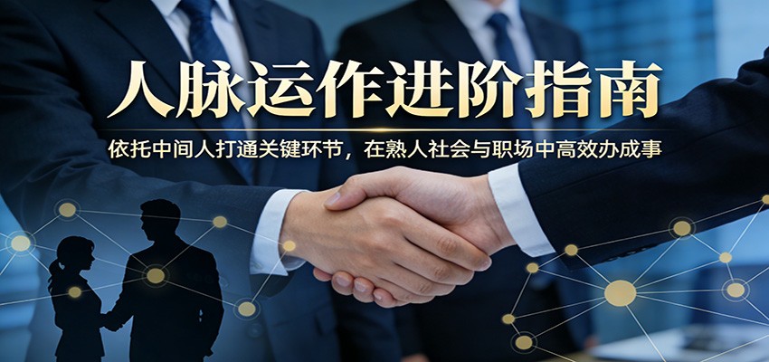 付费文章：人脉运作进阶指南，依托中间人打通关键环节，在熟人社会与职场中高效办成事-闲赋网