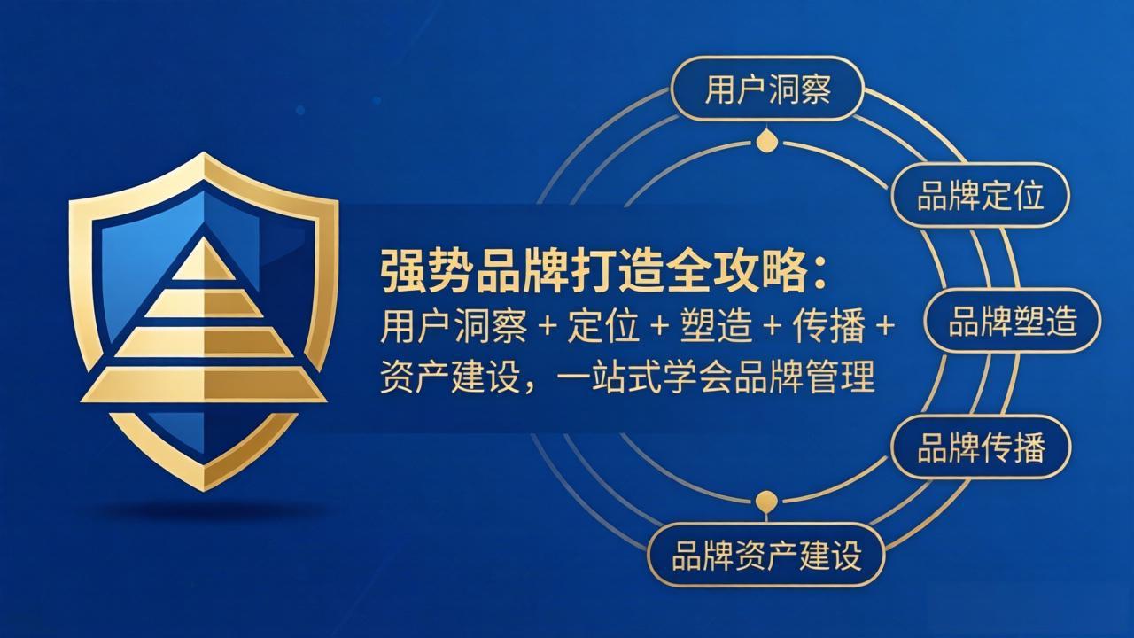 e468376436cb4093605647e69824ef5e.jpeg 强势品牌打造全攻略:用户洞察 + 定位 + 塑造 + 传播 + 资产建设,一站式学会品牌管理