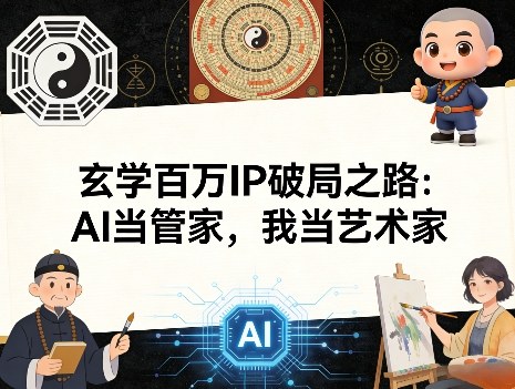 玄学百万IP破局之路：AI当管家，我当艺术家-闲赋网