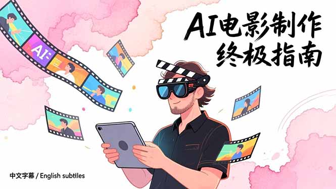 AI电影制作终极指南：从创意到成片，系统掌握智能影视全流程实战课(中英字幕-闲赋网