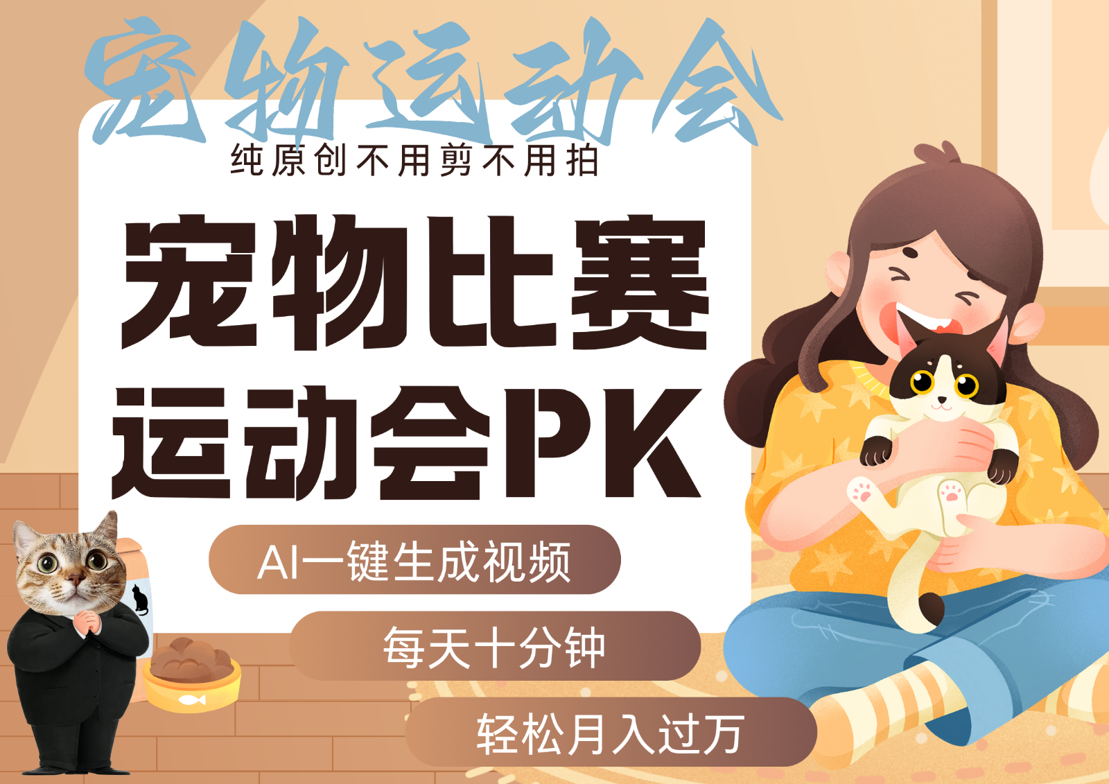 AI萌宠运动员跳水 射击 篮球 足球比赛 每天十分钟 附详细提示词文案库 代替做…-闲赋网