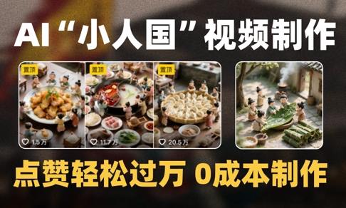 爆款1000W+播放微缩景观迷你小人国AI视频0成本制作全流程教学-闲赋网