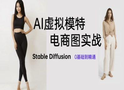 AI虚拟模特电商图实战，AI绘画Stable Diffusion 0基础到精通-闲赋网