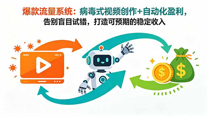 e9a539420f32148c779f0a41ecd36695.jpeg 爆款流量系统:病毒式视频创作+自动化盈利,告别盲目试错,打造可预期的稳定收入