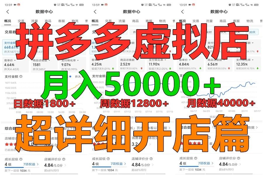 拼多多虚拟电商训练营月入40000+你也行，暴利稳定长久，副业首选-闲赋网