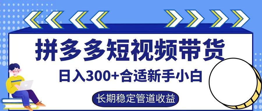 拼多多短视频带货日入300+，实操账户展示看就能学会-闲赋网