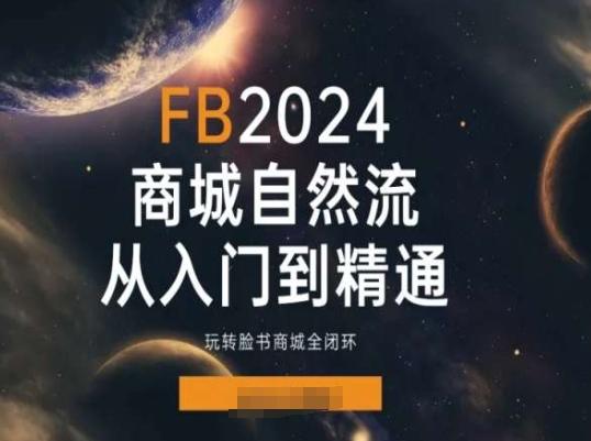 2024Faceboo商城自然流(从入门到精通)，玩转脸书商城全闭环-闲赋网