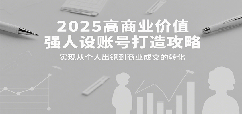 2025高商业价值强人设账号打造攻略，实现从个人出镜到商业成交的转化-闲赋网