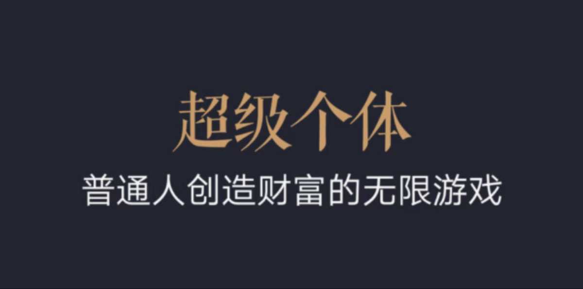 超级个体：2024-2025翻盘指南，普通人创造财富的无限游戏-闲赋网
