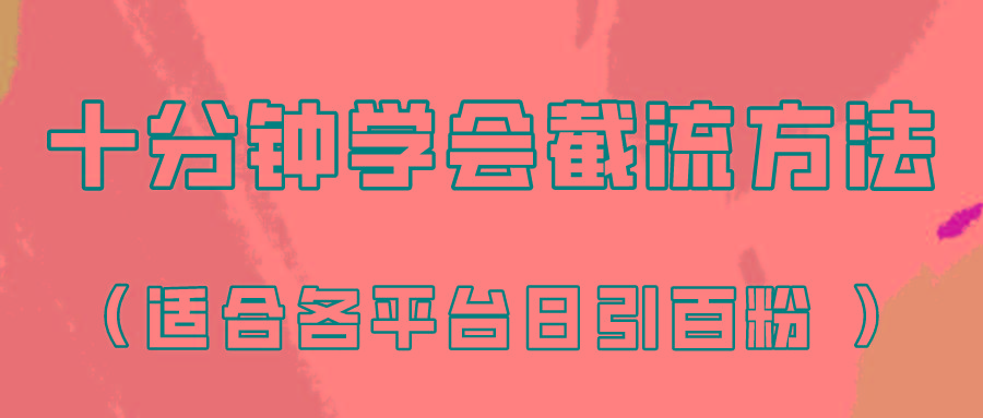 十分钟学会各大平台节流，矩阵日引几百创业粉(像素级教程)！-闲赋网
