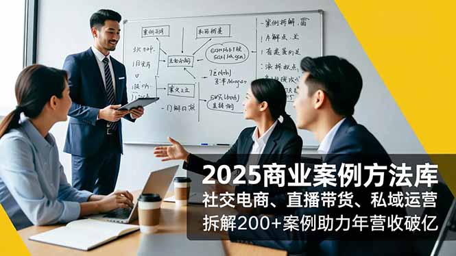 2025商业案例方法库，社交电商、直播带货、私域运营，拆解200+案例助力年营收破亿-闲赋网