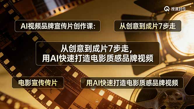 AI视频品牌宣传片创作课：从创意到成片7步走，用AI快速打造电影质感品牌视频-闲赋网