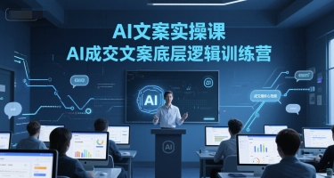 AI文案实操课，AI成交文案底层逻辑训练营-闲赋网