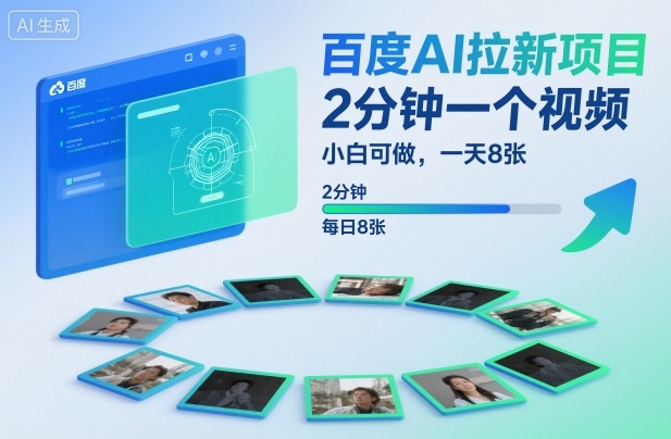 f1ce82c6d48625d4765acd182ddda9dc.jpeg 百度AI拉新项目,2分钟一个视频,小白可做,一天8张【附案例+保姆级教程】