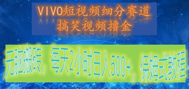 VIVO短视频细分赛道，搞笑视频撸金，无脑搬砖，每天2小时日入500+，保姆式教程-闲赋网