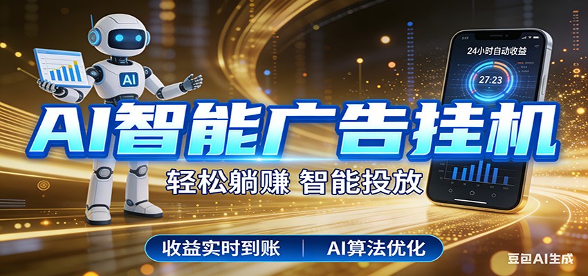 智能广告挂机新时代，利用碎片化时间实现稳定被动收益，AI帮你持续盈利-闲赋网