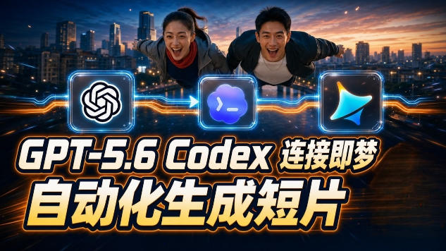 f2266743419ac2568f6dc9f0208d0d28.jpeg GPT-5.6 Codex连接即梦实测!自动生成+拼接完整AI短片,全流程详解