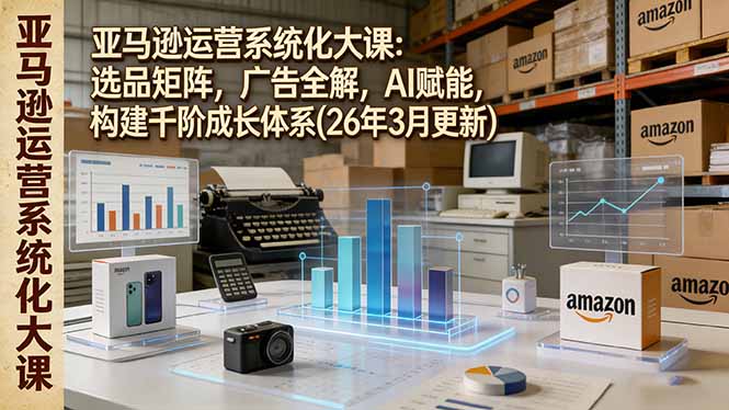 亚马逊运营系统化大课：选品矩阵，广告全解，AI赋能，构建千阶成长体系(26年3月更新-闲赋网