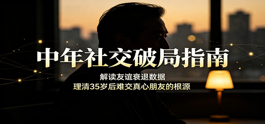 中年社交破局指南:解读友谊衰退数据,理清35岁后难交真心朋友的根源-闲赋网