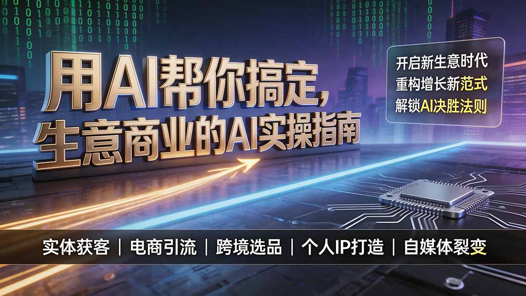 用AI帮你搞定，生意商业的AI实操指南，开启新生意时代，重构增长新范式，解锁AI时代决胜法则-闲赋网