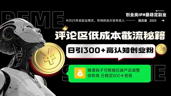 评论区低成本引流秘籍，精准钩子直击用户，单账号日增300+创业粉，日稳…-闲赋网