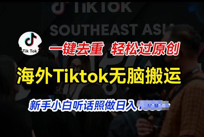 海外Tiktok短视频无脑搬运，一键去重轻松过原创，新手小白听话照做日入几张【揭秘】-闲赋网