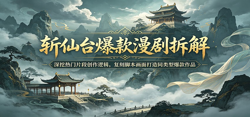 斩仙台爆款漫剧拆解：深挖热门片段创作逻辑，复刻脚本画面打造同类型爆款作品-闲赋网