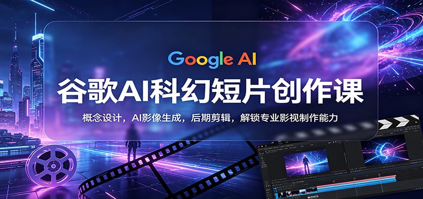谷歌AI科幻短片创作课：概念设计，AI影像生成，后期剪辑，解锁专业影视制作能力-闲赋网