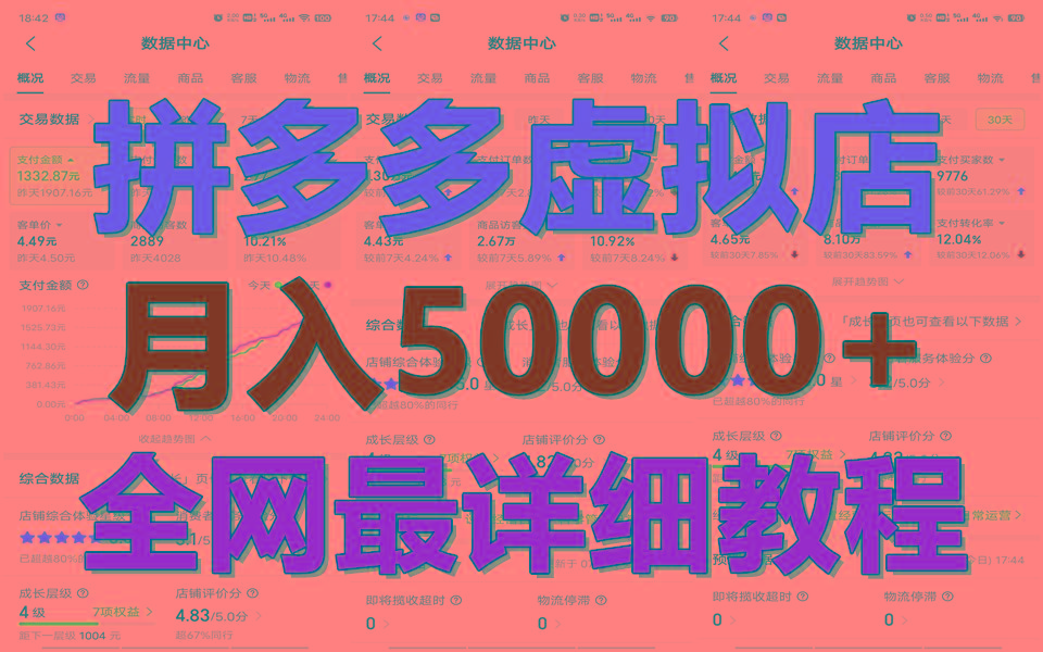 拼多多虚拟电商训练营月入50000+你也行，暴利稳定长久，副业首选-闲赋网