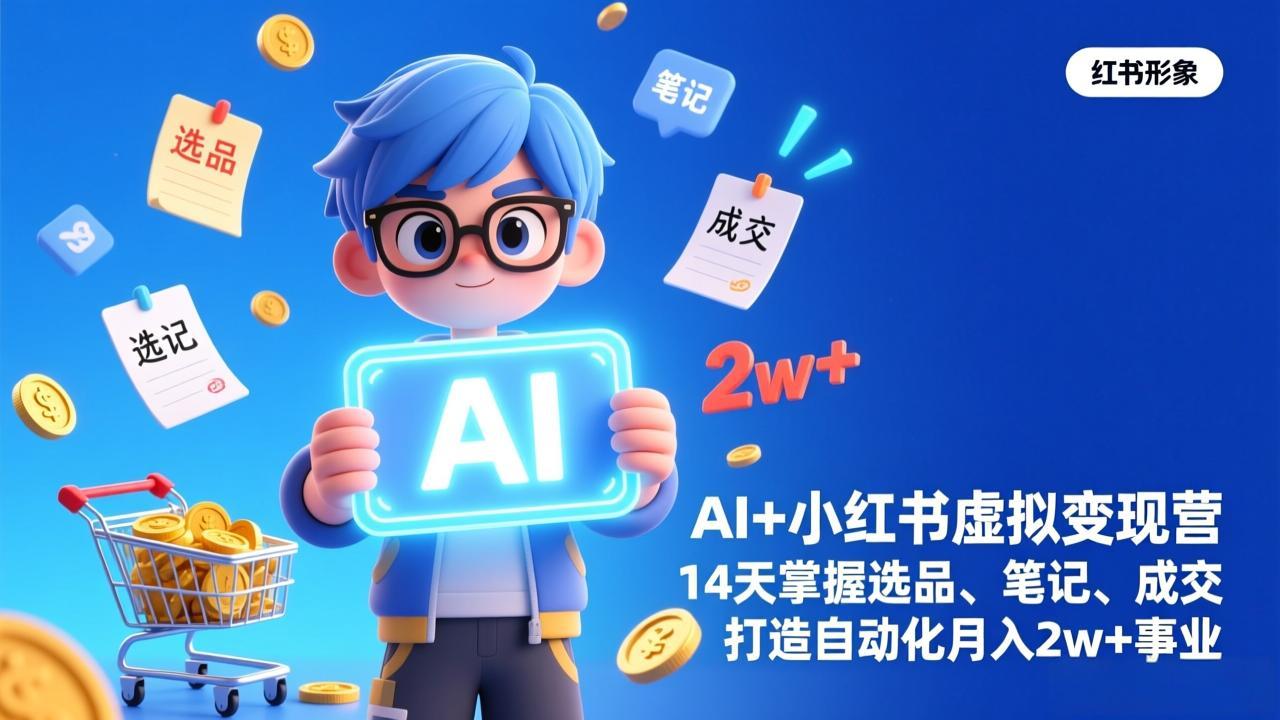 AI+小红书虚拟变现营(完结-闲赋网