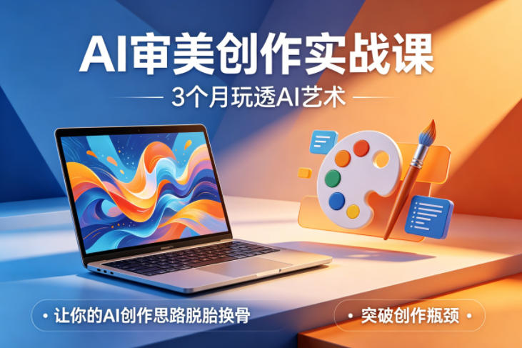 AI审美创作实战课，3个月玩透AI艺术，让你的AI创作思路脱胎换骨，突破创作瓶颈-闲赋网