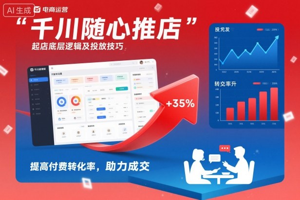 fca92bcdfbfd992498a2a9c7487eb150.jpeg 千川随心推起店底层逻辑及投放技巧,提高付费转化率,助力成交