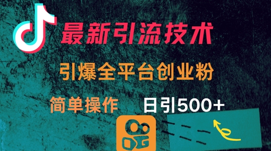 最新引流方法，引爆全平台的一个创业粉，简单操作日引300+-闲赋网