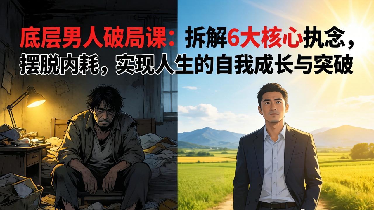 付费文章：底层男人破局课：拆解 6 大核心执念，摆脱内耗，实现人生的自我成长与突破-闲赋网