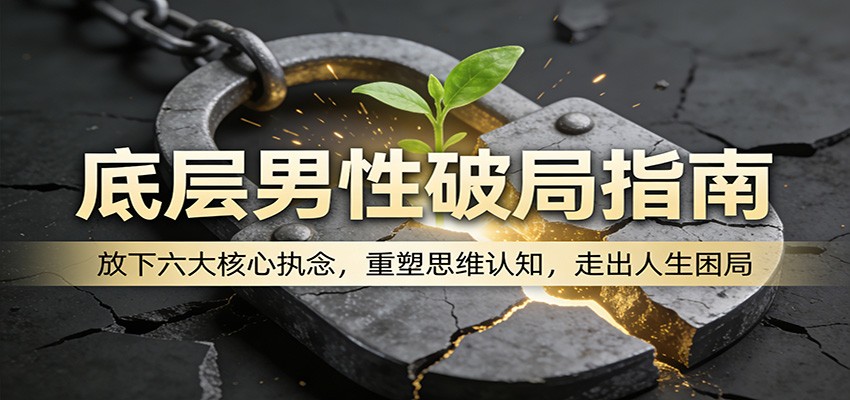 底层男性破局指南:放下六大核心执念,重塑思维认知,走出人生困局-闲赋网
