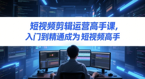 短视频剪辑运营高手课，入门到精通成为短视频高手-闲赋网