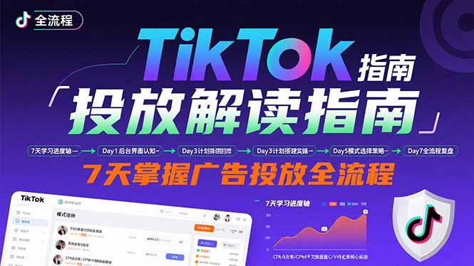 TikTok投放解读指南：后台操作/计划建立/模式选择，7天掌握广告投放全流程-闲赋网