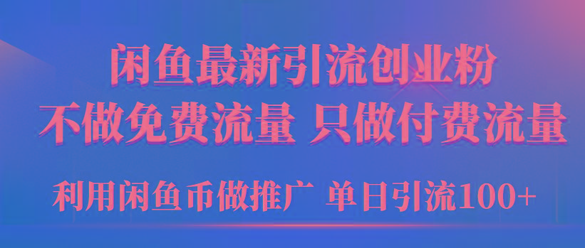 (9584期)2024年闲鱼币推广引流创业粉，不做免费流量，只做付费流量，单日引流100+-闲赋网